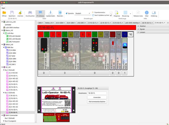LoDi-ProgrammerFX Programmoberfläche
